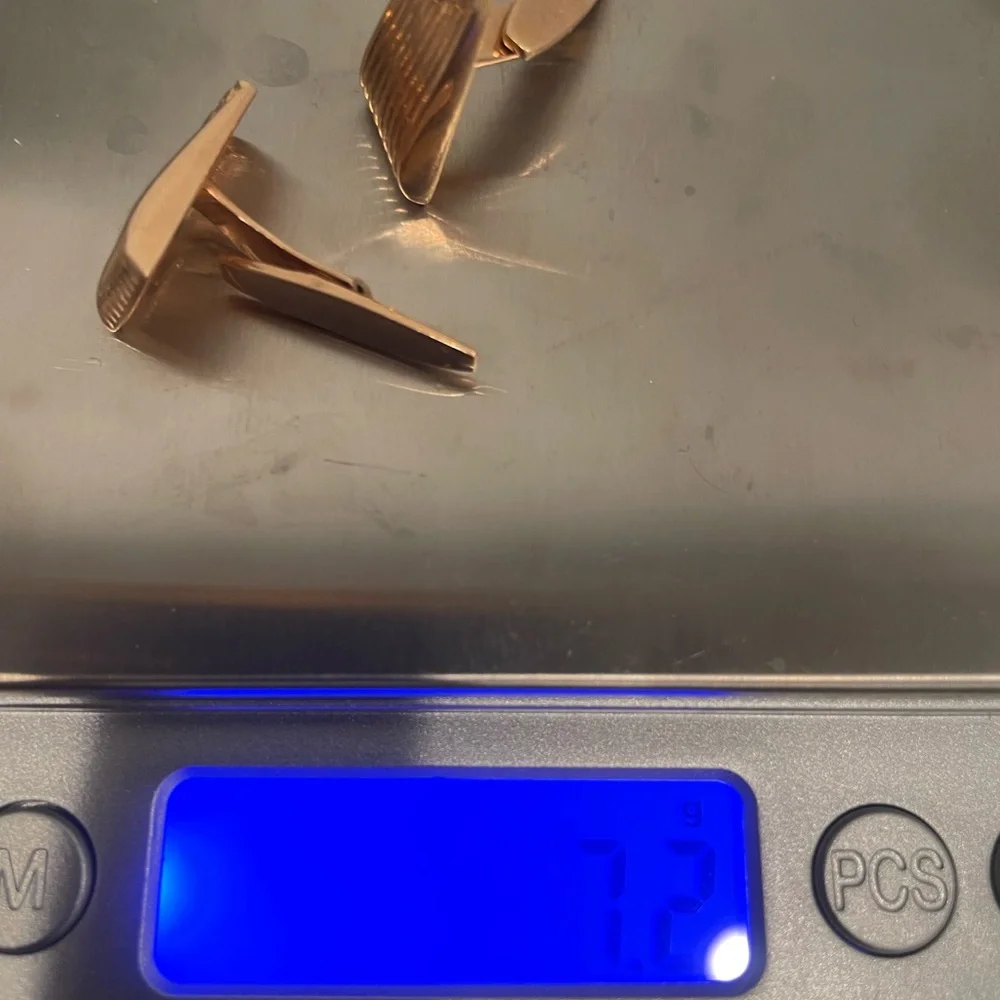 Solid 14k Rose Gold (Stamped and Acid tested, Cufflinks.Perfect condition